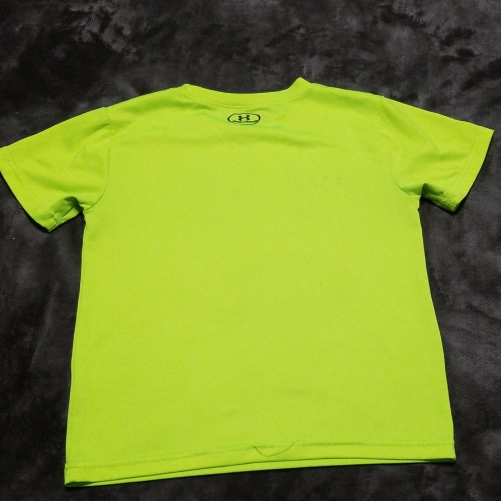 UNDER ARMOUR HEAT GEAR LIME GREEN AND BLUE SHIRT - Picture 4 of 4
